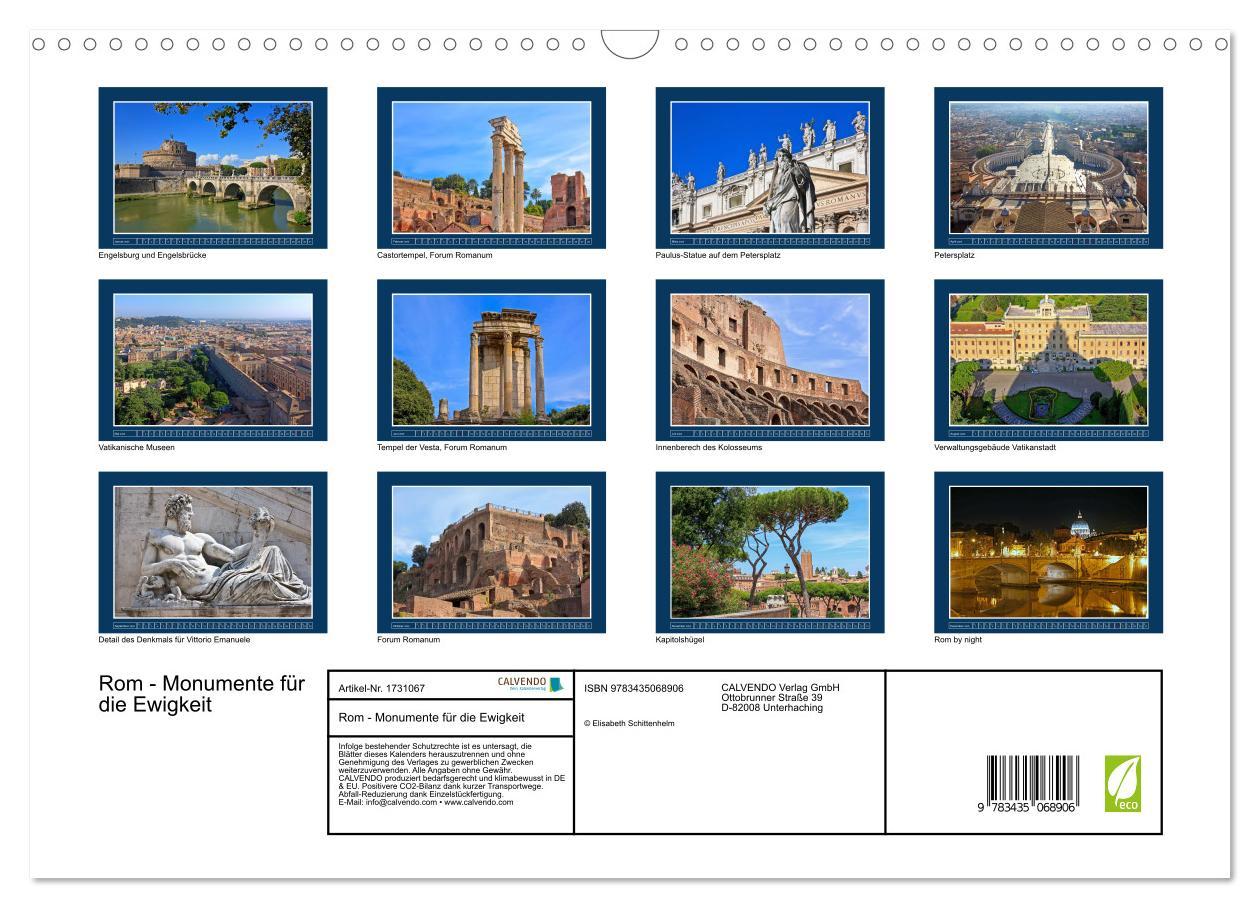 Bild: 9783435068906 | Rom - Monumente für die Ewigkeit (Wandkalender 2025 DIN A3 quer),...