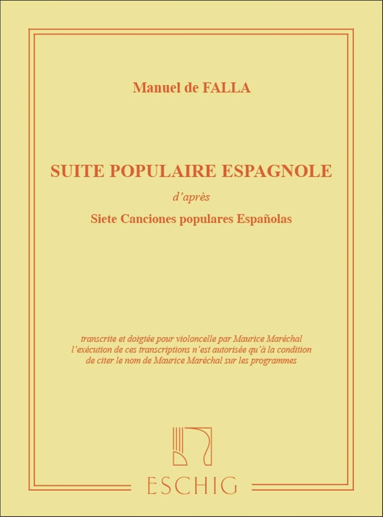 Cover: 9790045011239 | Suite Populaire Espagnole | Manuel de Falla | Buch | 2001 | Max Eschig