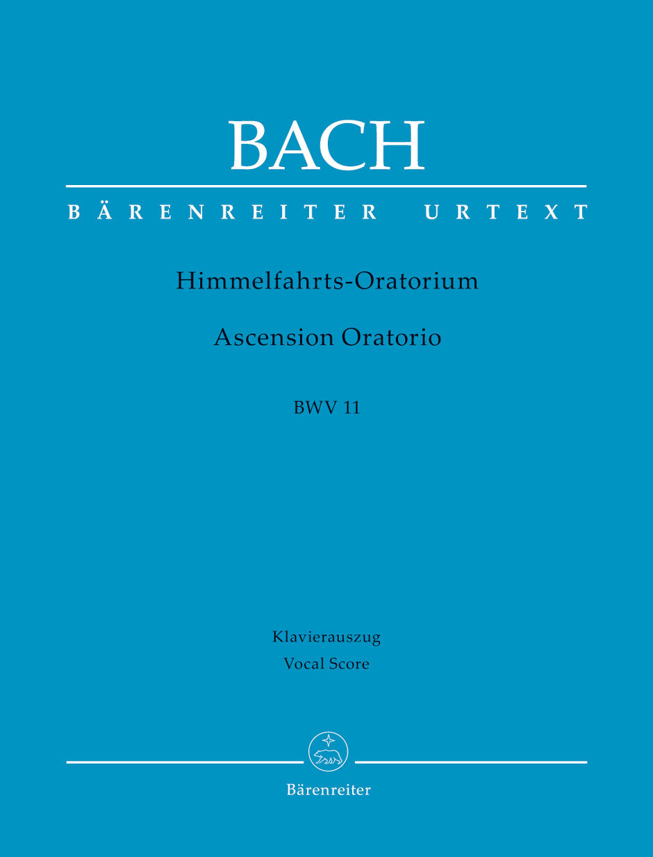 Cover: 9790006522514 | Ascension Oratorio BWV 11 | Urtext edition | Johann Sebastian Bach