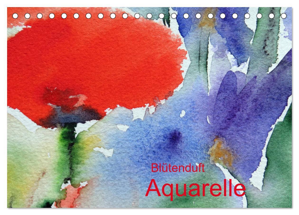 Cover: 9783383212376 | Blütenduft Aquarelle (Tischkalender 2024 DIN A5 quer), CALVENDO...