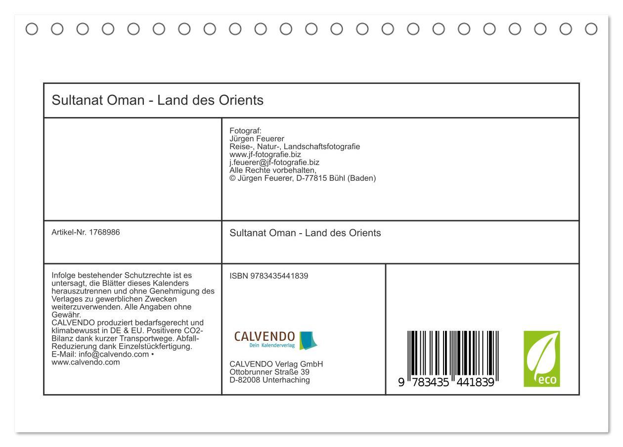 Bild: 9783435441839 | Sultanat Oman - Land des Orients (Tischkalender 2025 DIN A5 quer),...