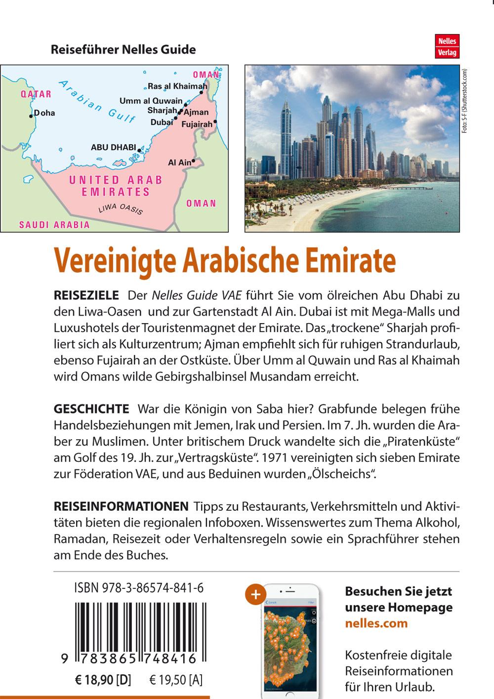 Rückseite: 9783865748416 | Nelles Guide Reiseführer Vereinigte Arabische Emirate | Nelles Verlag