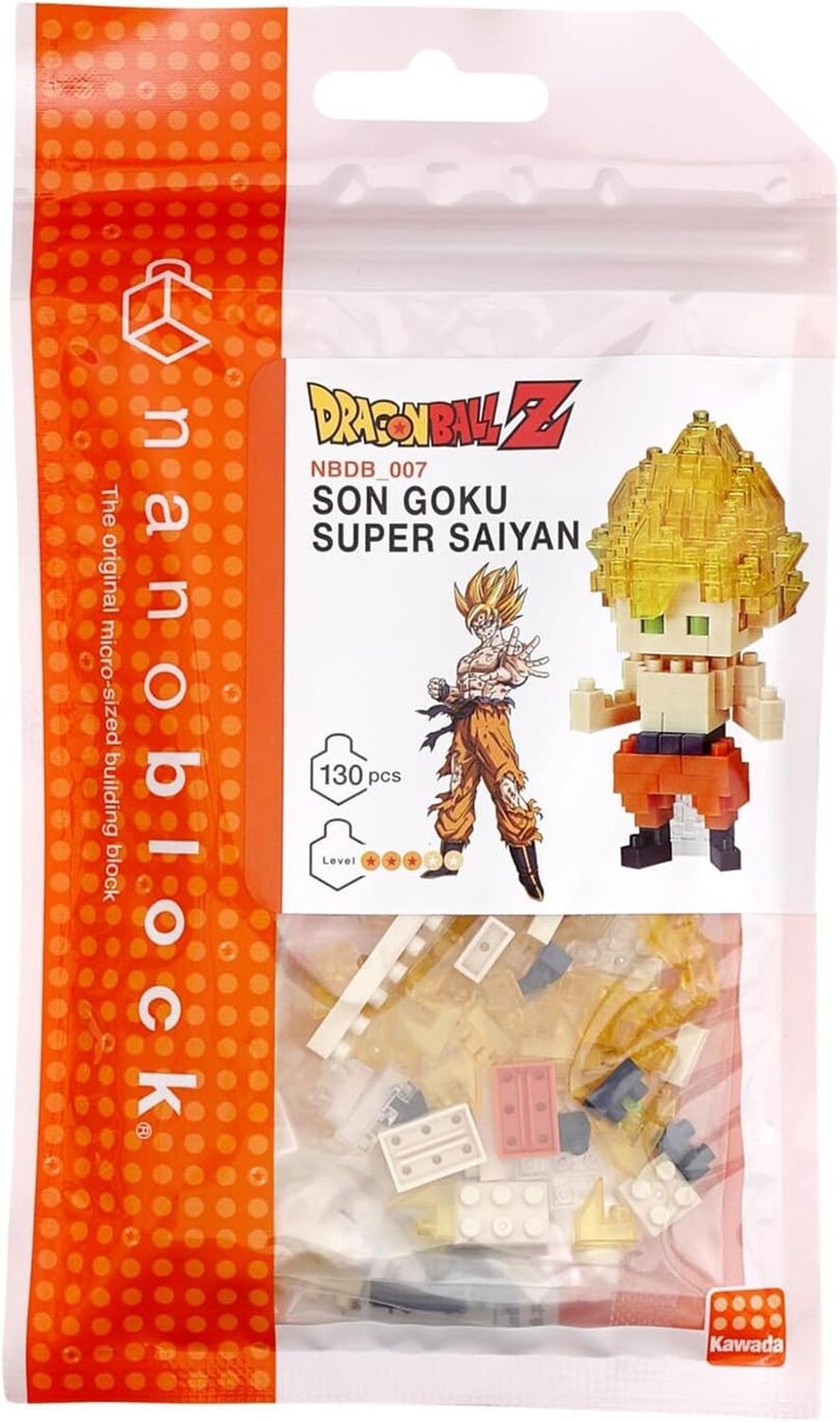 Cover: 4972825213469 | Nanoblock - Dragonball Z - Son Goku Super Saiyan - 130 Teile | Bandai