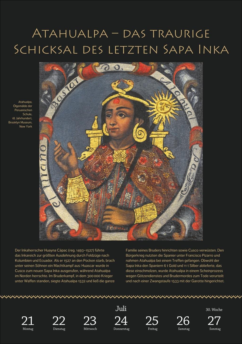 Bild: 9783840035371 | SPIEGEL GESCHICHTE Inka, Maya und Azteken Wochen-Kulturkalender...