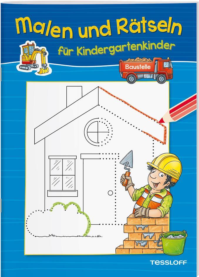 Cover: 9783788644727 | Malen und Rätseln für Kindergartenkinder. Baustelle | Stefan Lohr