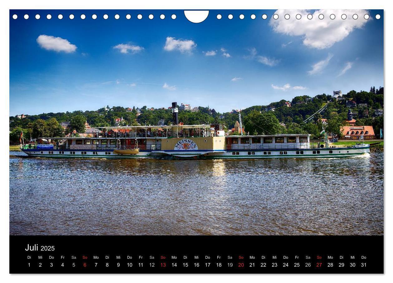 Bild: 9783435610457 | Schaufelraddampfer (Wandkalender 2025 DIN A4 quer), CALVENDO...