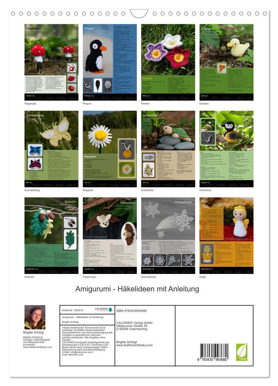 Bild: 9783435993680 | Amigurumi - Häkelideen mit Anleitung (Wandkalender 2025 DIN A3...