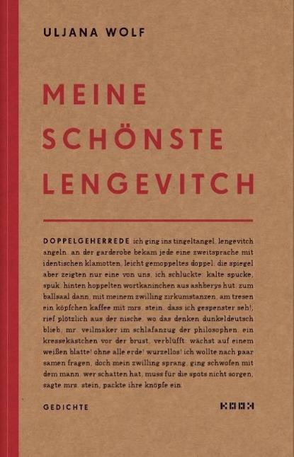 Cover: 9783937445571 | meine schönste lengevitch | Uljana Wolf | Taschenbuch | Reihe Lyrik