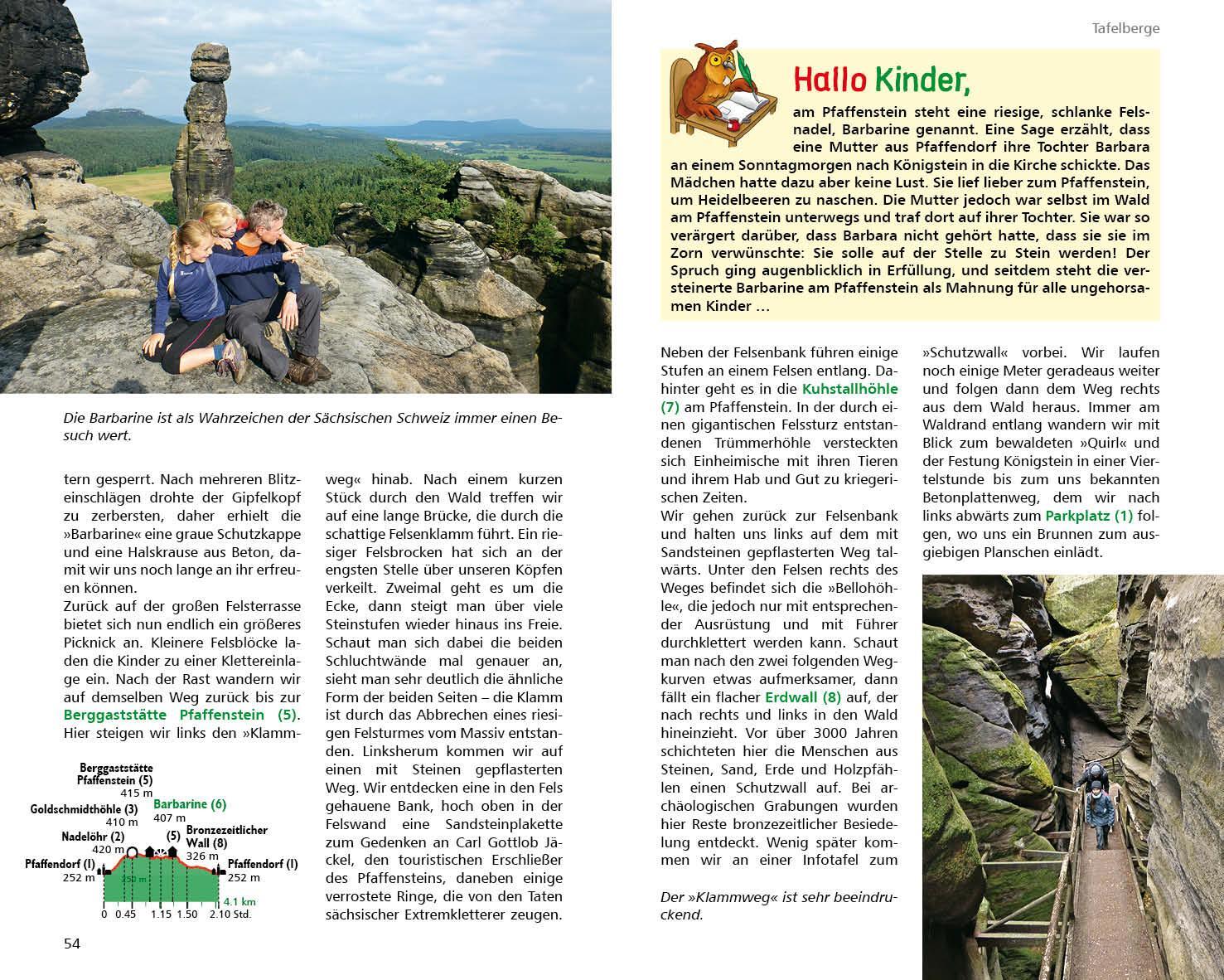 Bild: 9783763334346 | ErlebnisWandern mit Kindern Elbsandsteingebirge | Kaj Kinzel | Buch
