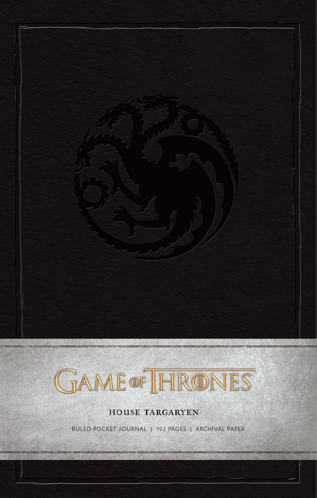 Cover: 9781683830399 | Game of Thrones: House Targaryen Ruled Pocket Journal | Editions