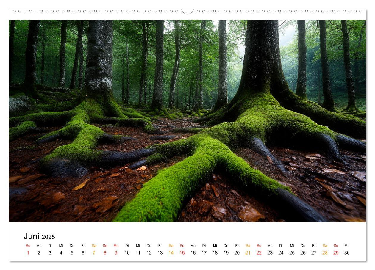 Bild: 9783457224793 | Mystik der Wälder (Wandkalender 2025 DIN A2 quer), CALVENDO...