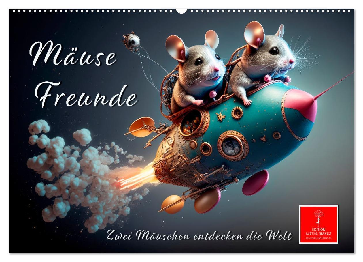 Cover: 9783675410510 | Mäuse Freunde (Wandkalender 2024 DIN A2 quer), CALVENDO Monatskalender