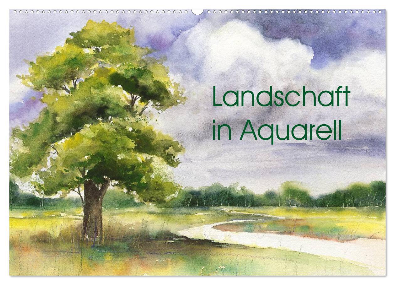 Cover: 9783435481552 | Landschaft in Aquarell (Wandkalender 2025 DIN A2 quer), CALVENDO...