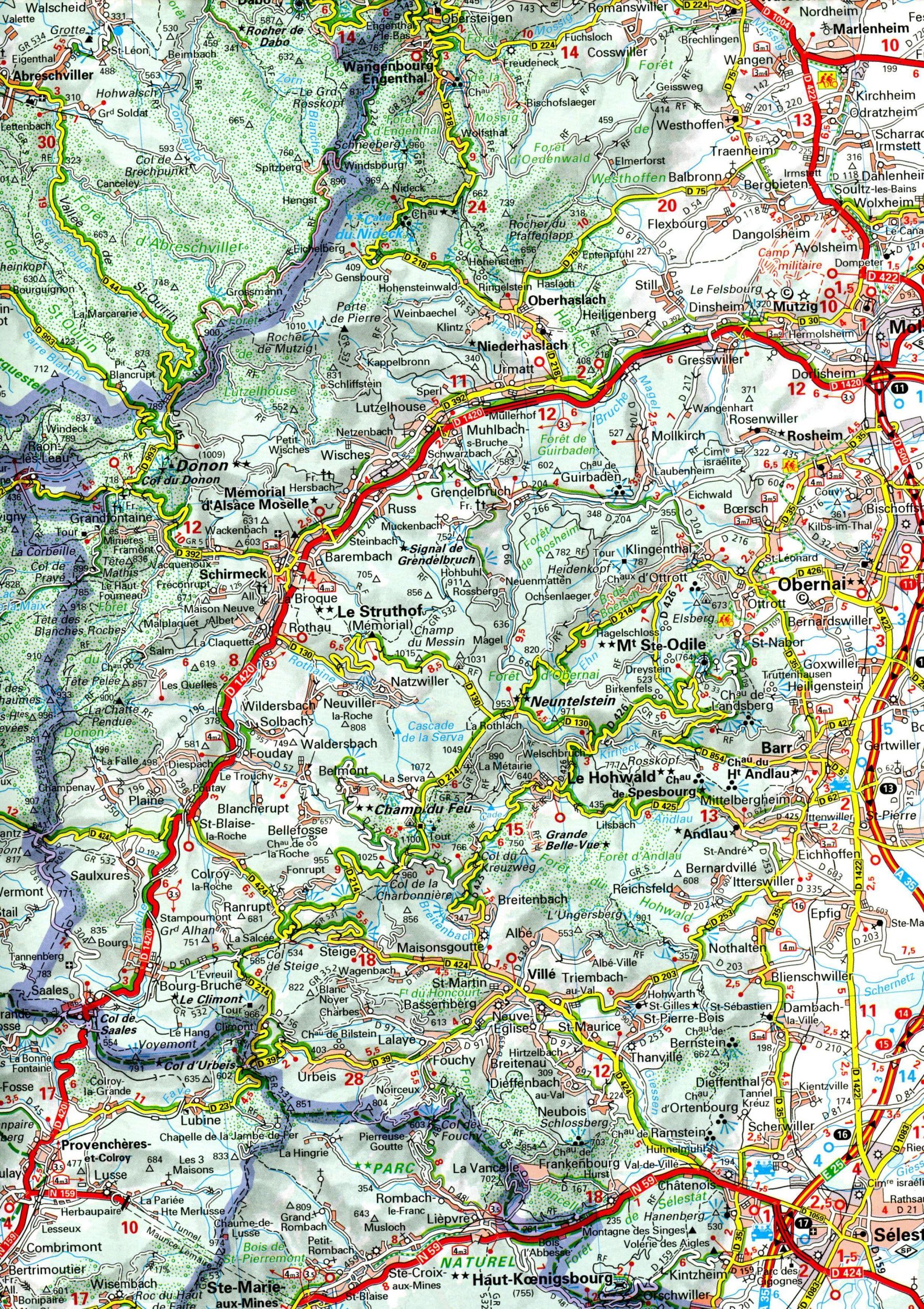 Bild: 9782067210196 | Michelin Localkarte Elsass Oberrheinische Tiefebene 1 : 150 000 | 1 S.