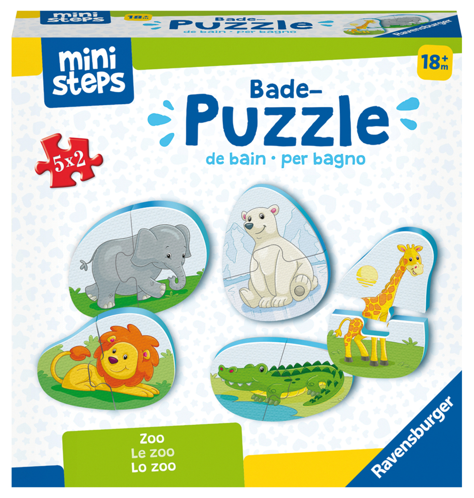 Cover: 4005556041664 | Ravensburger ministeps 4166 Bade-Puzzle Zoo - Badespielzeug,...
