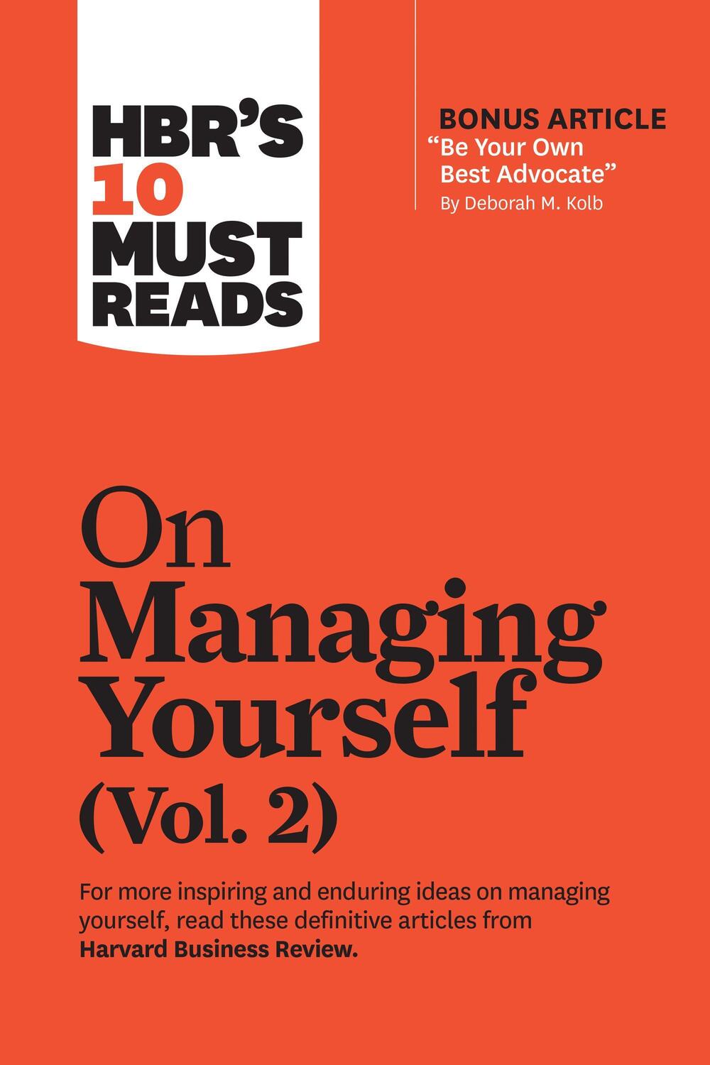 Cover: 9781647820800 | HBR's 10 Must Reads on Managing Yourself, Vol. 2 (with bonus...