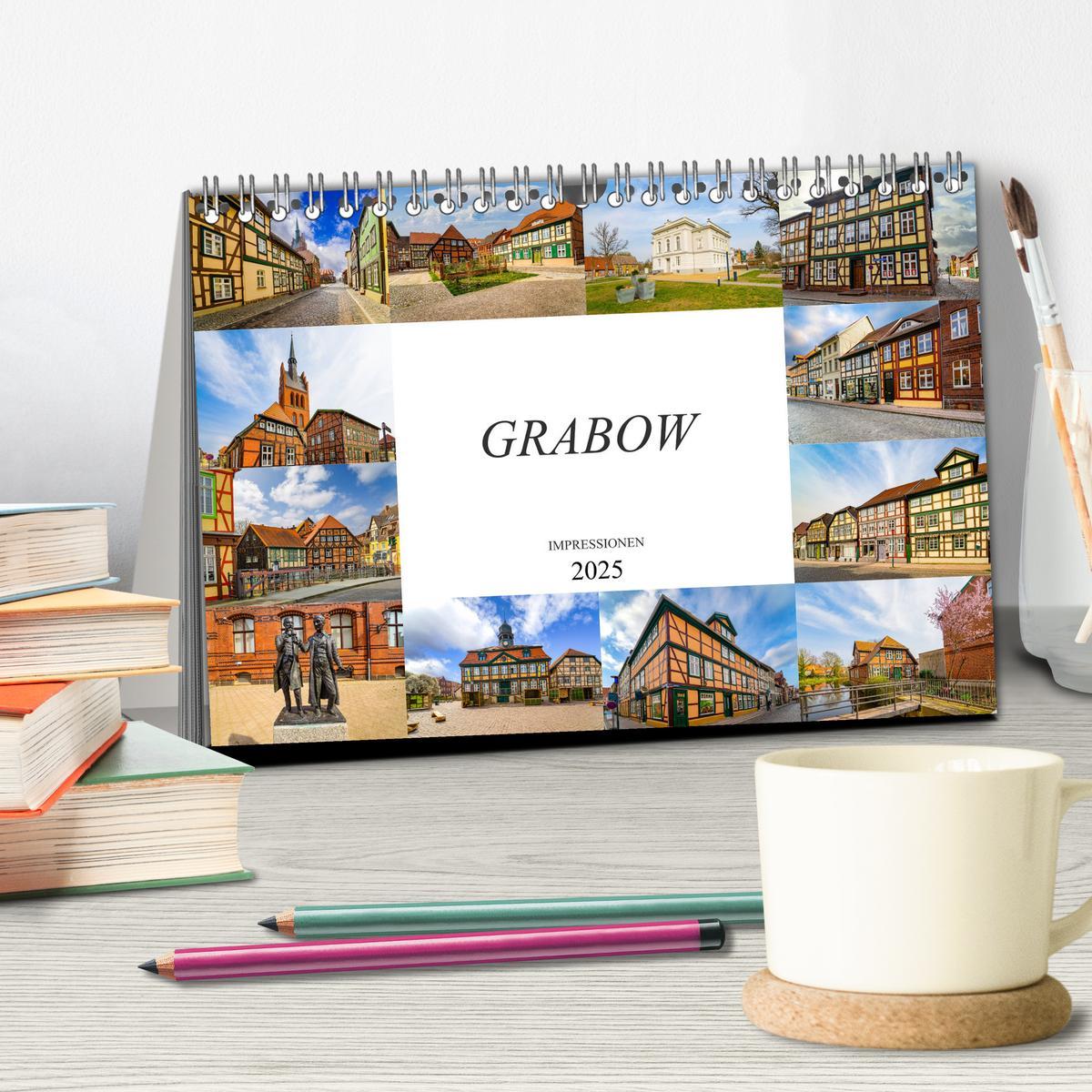 Bild: 9783435239870 | Grabow Impressionen (Tischkalender 2025 DIN A5 quer), CALVENDO...