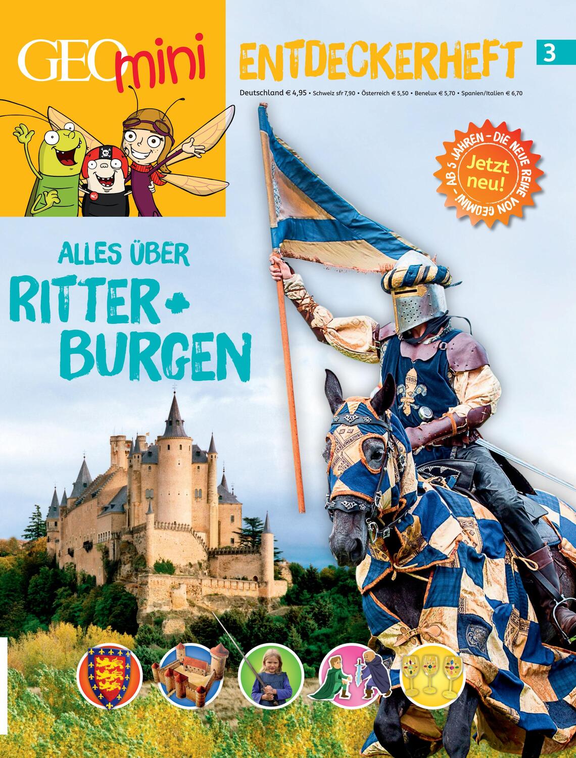 Cover: 9783652011051 | GEOlino mini Entdeckerheft 3/2016 - Alles über Ritter + Burgen | 2021
