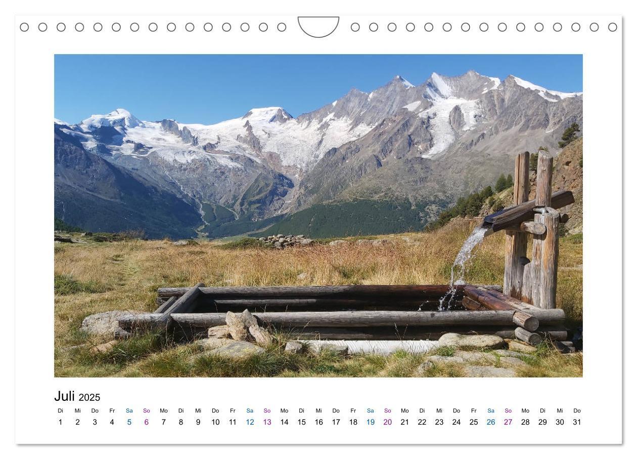 Bild: 9783435200351 | Perlen im Saastal Wallis Schweiz (Wandkalender 2025 DIN A4 quer),...