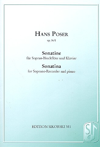 Cover: 9790003003153 | Sonatine | Hans Poser | Buch | Sikorski Edition | EAN 9790003003153