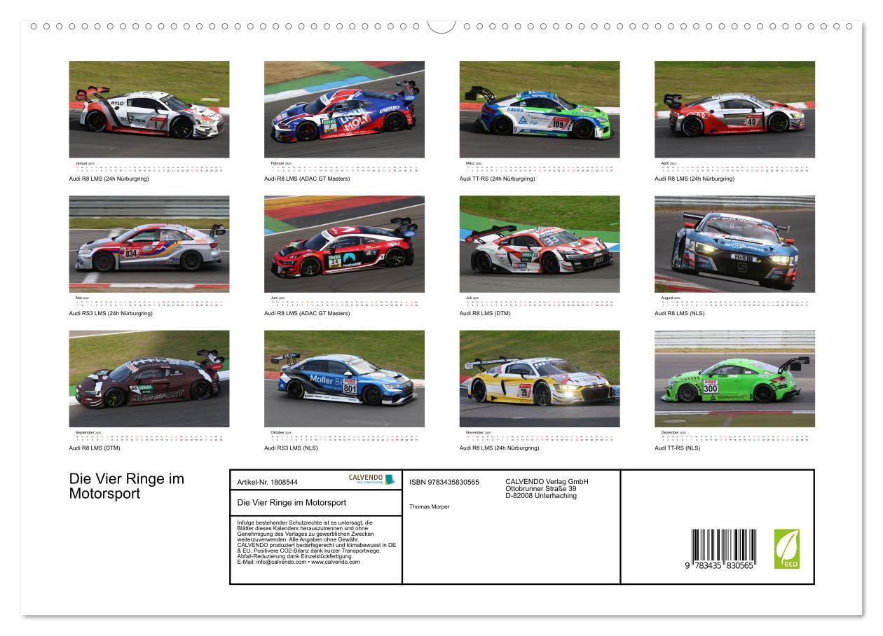 Bild: 9783435830565 | Die Vier Ringe im Motorsport (hochwertiger Premium Wandkalender...