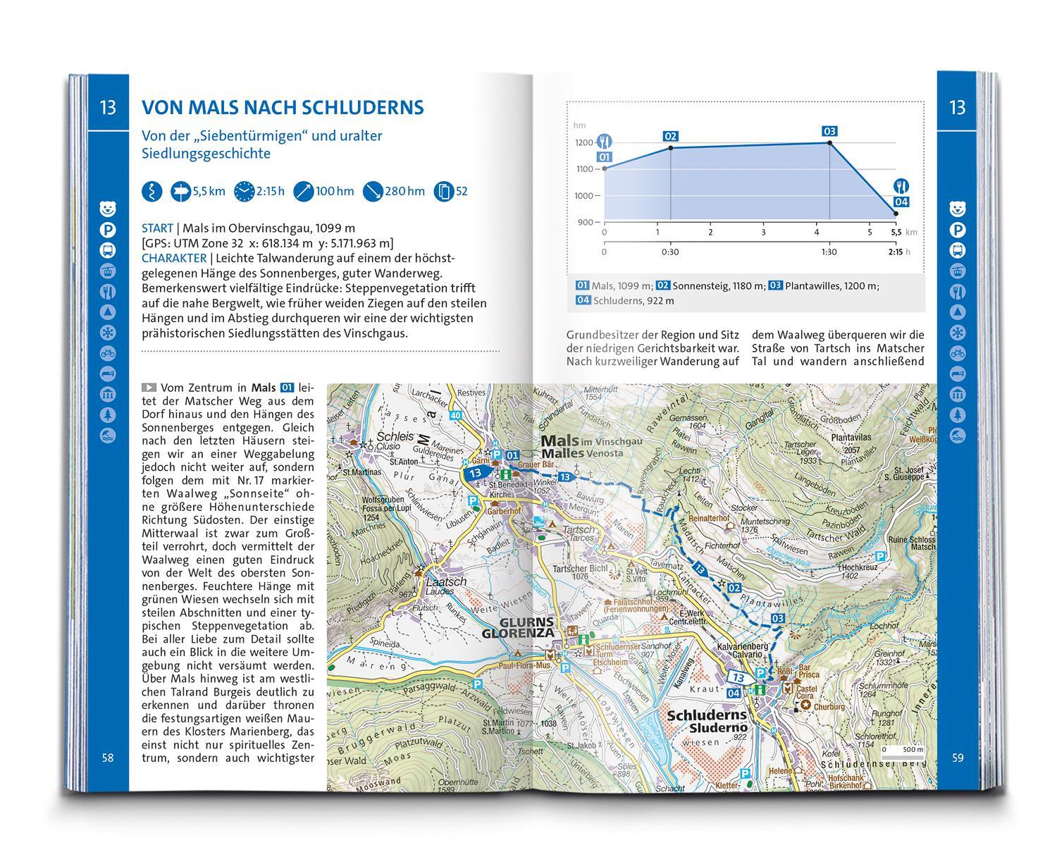 Bild: 9783991216322 | KOMPASS Wanderführer Ortlergruppe und Vinschgau, 60 Touren | Föger