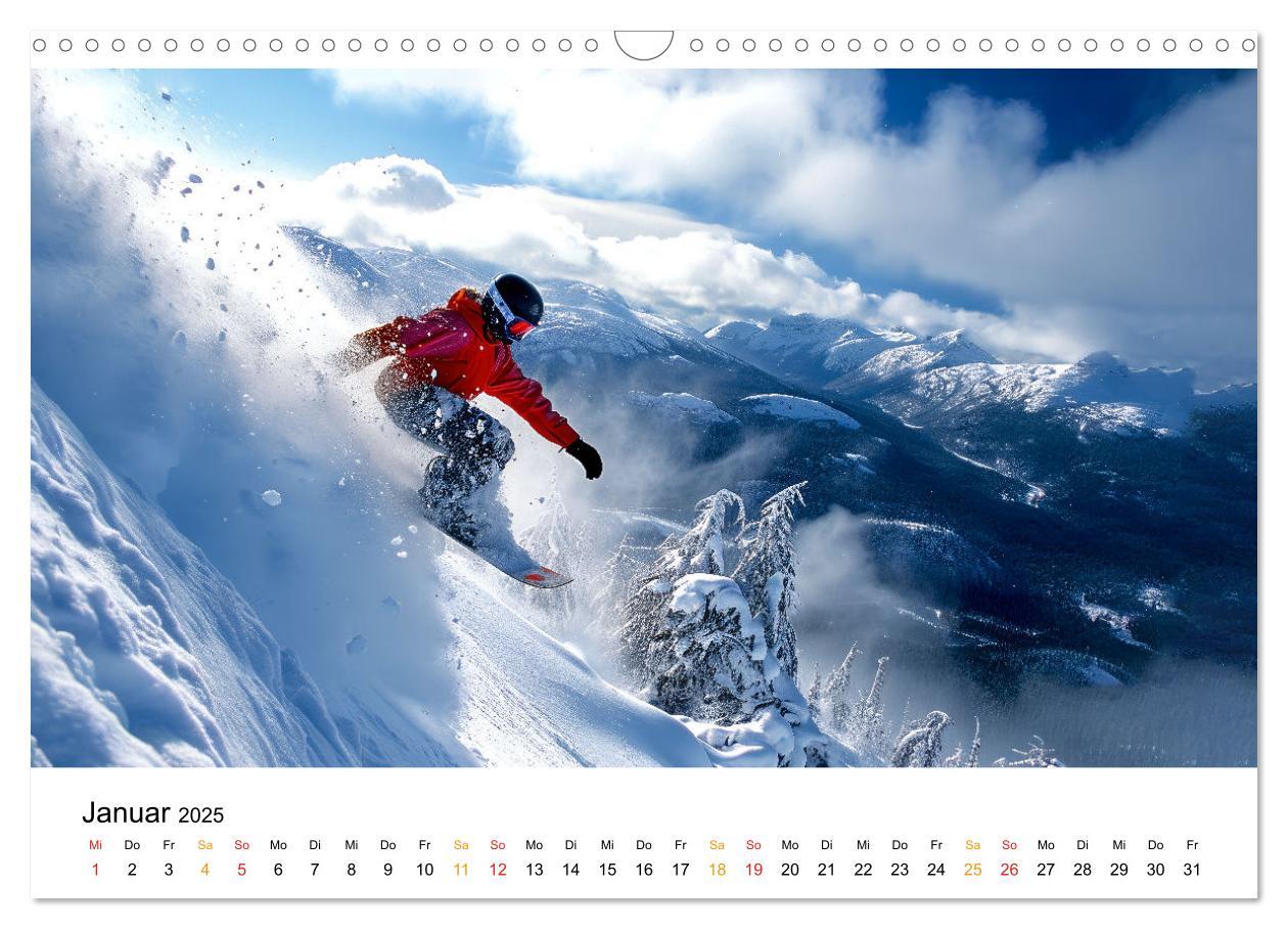 Bild: 9783457226483 | Kufen, Ski &amp; Snowboard (Wandkalender 2025 DIN A3 quer), CALVENDO...