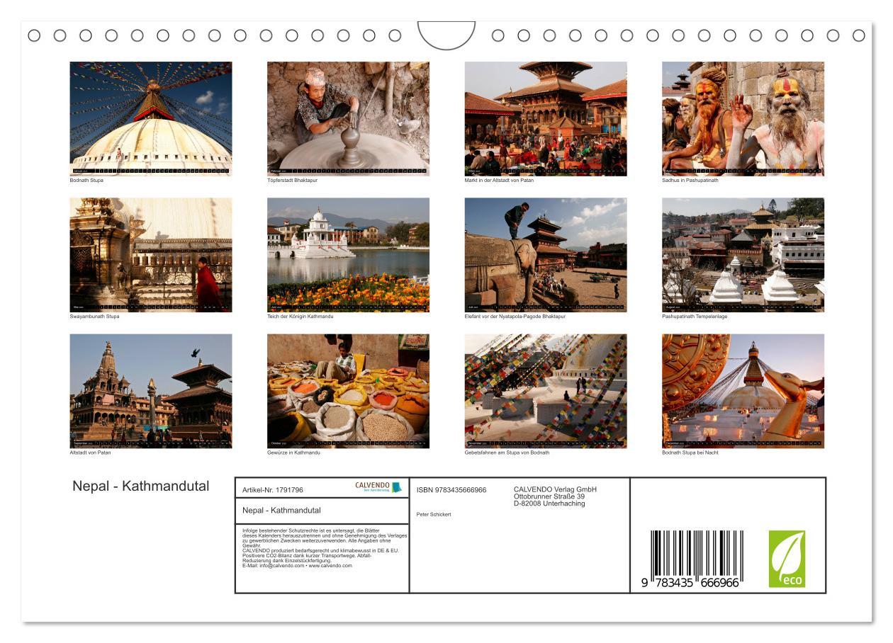 Bild: 9783435666966 | Nepal - Kathmandutal (Wandkalender 2025 DIN A4 quer), CALVENDO...