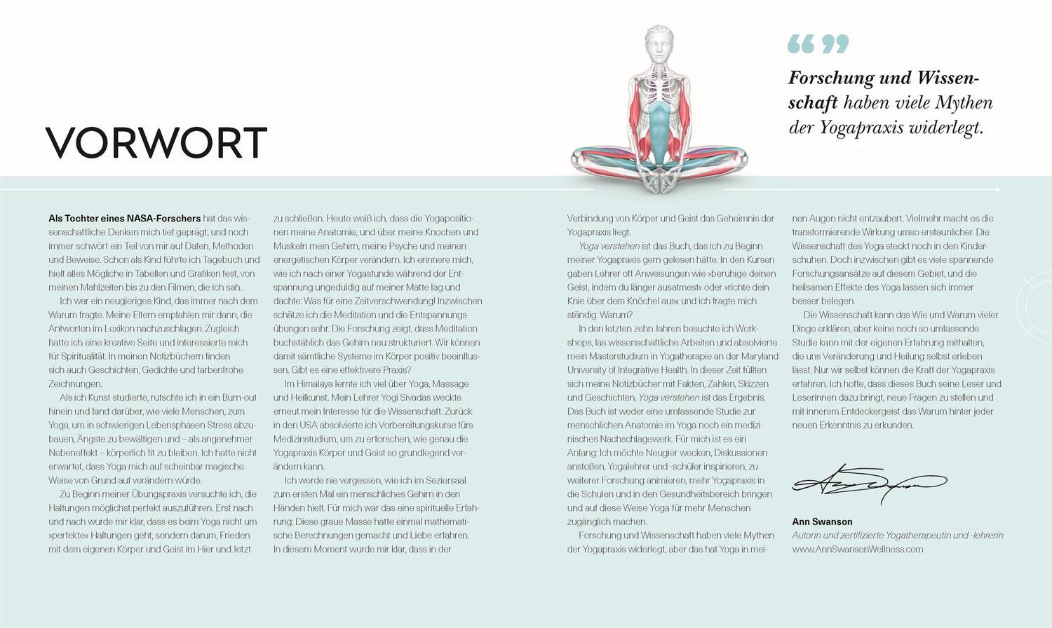 Bild: 9783831037988 | Yoga verstehen | Die Anatomie der Yoga-Haltungen | Ann Swanson | Buch