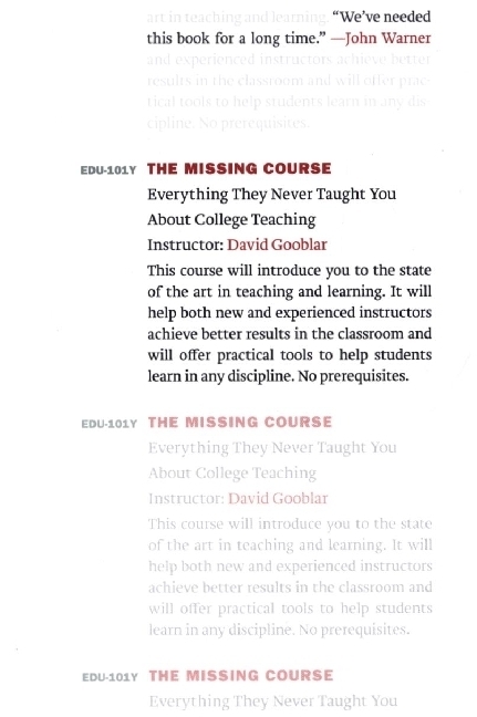 Cover: 9780674260382 | The Missing Course - Everything They Never Taught You about College...