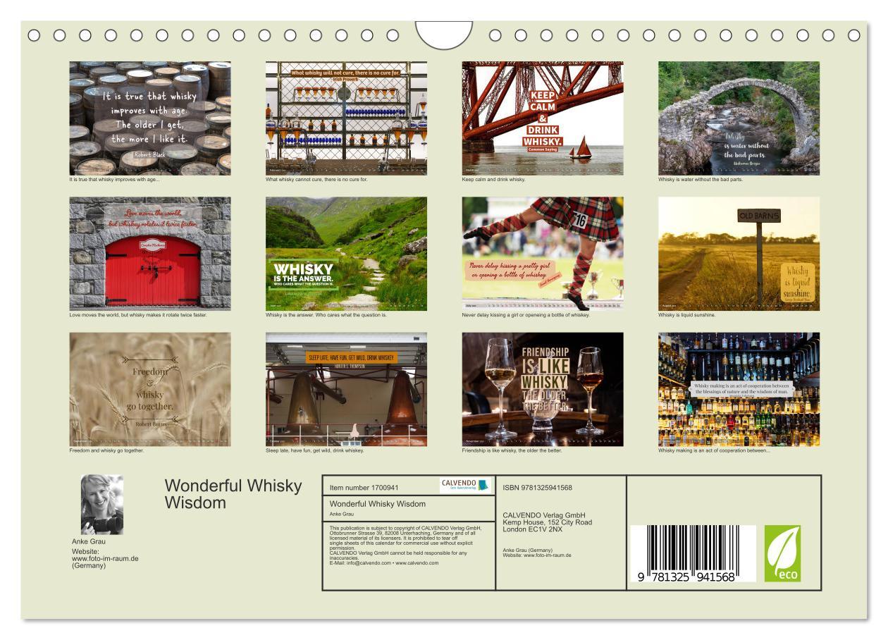 Bild: 9781325941568 | Wonderful Whisky Wisdom (Wall Calendar 2025 DIN A4 landscape),...