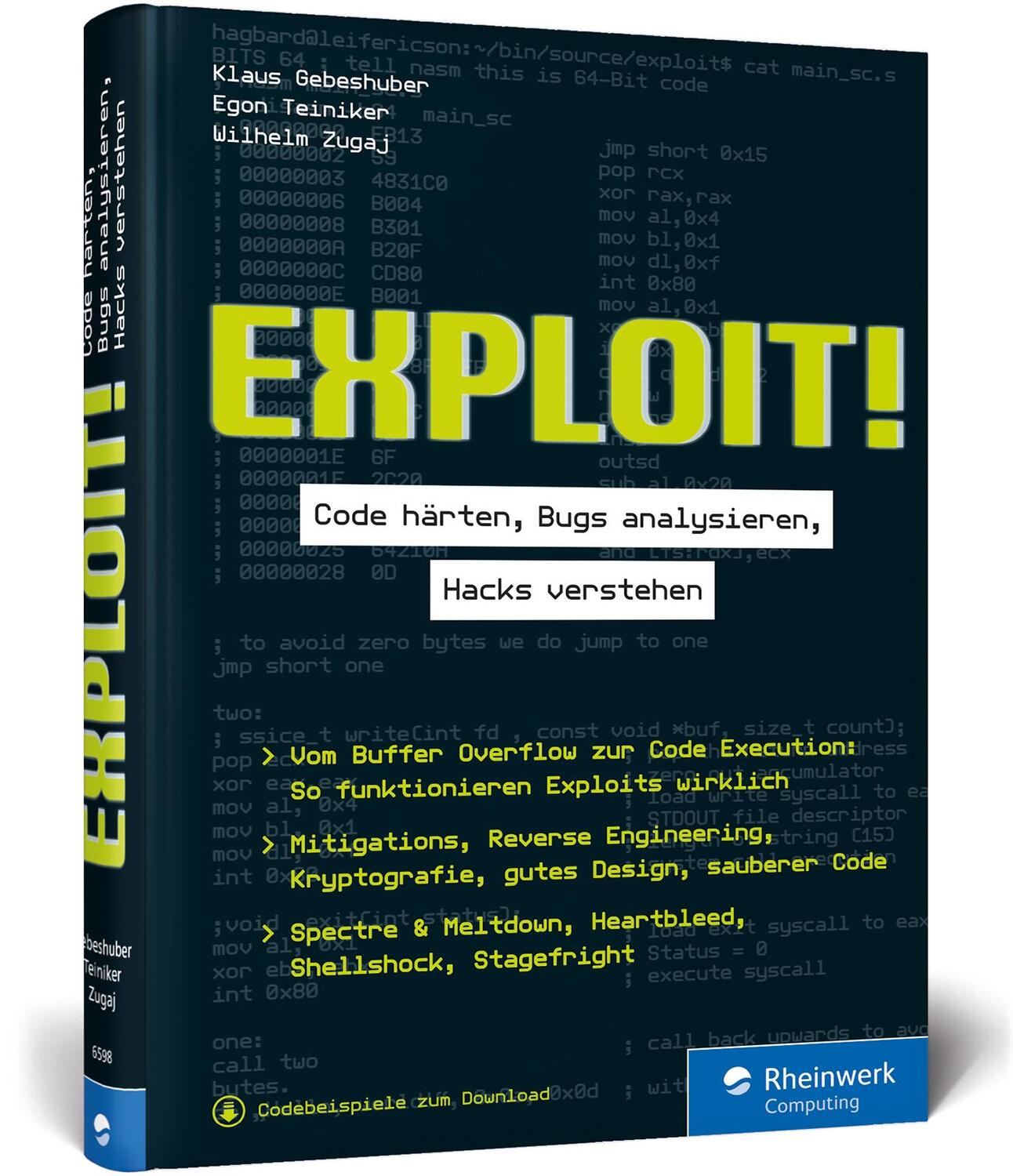 Cover: 9783836265980 | Exploit! | Klaus Gebeshuber (u. a.) | Buch | Rheinwerk Computing