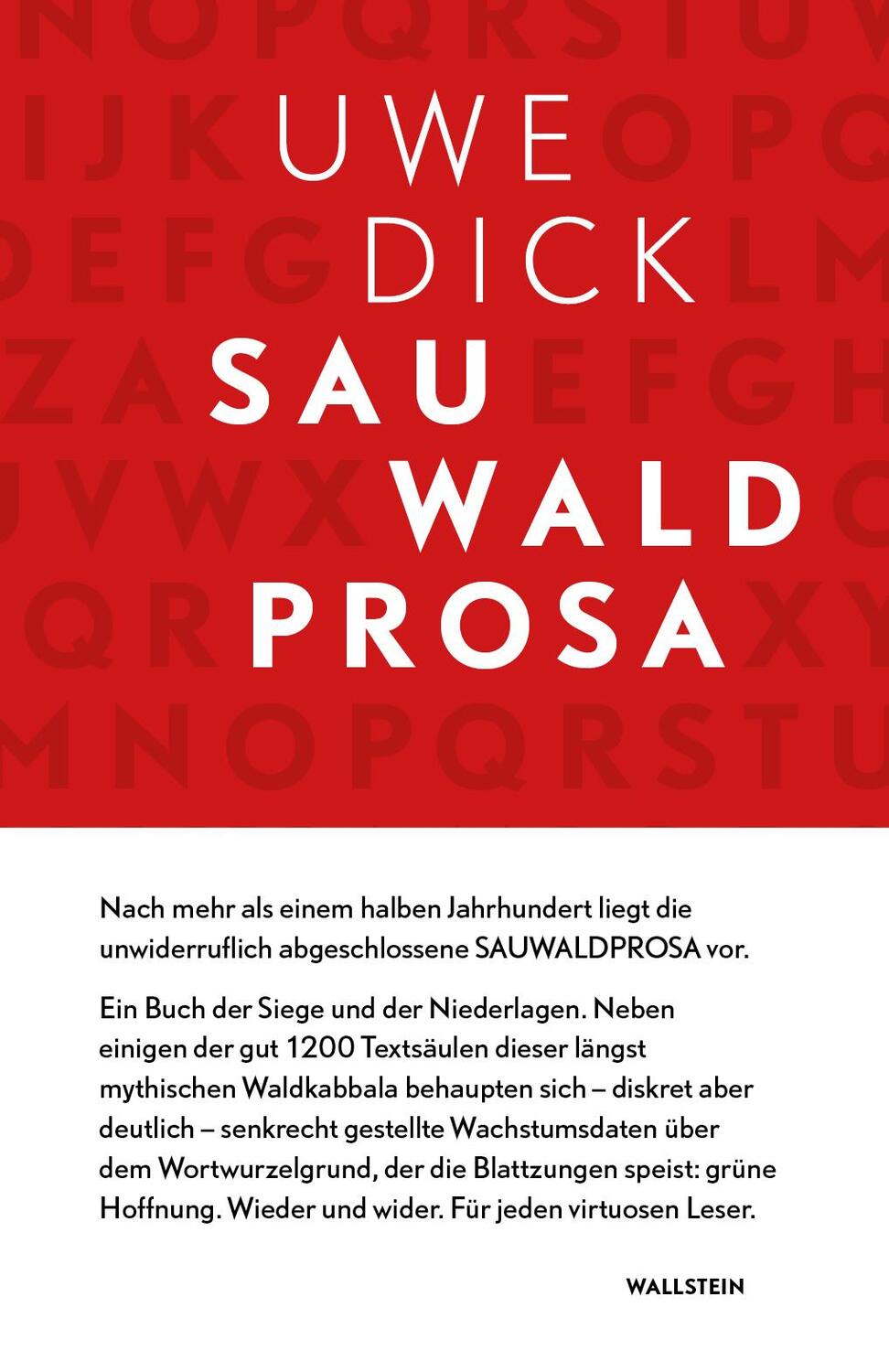 Cover: 9783835352919 | Sauwaldprosa | Uwe Dick | Buch | 666 S. | Deutsch | 2022