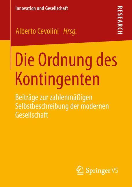 Cover: 9783531192345 | Die Ordnung des Kontingenten | Alberto Cevolini | Taschenbuch | viii