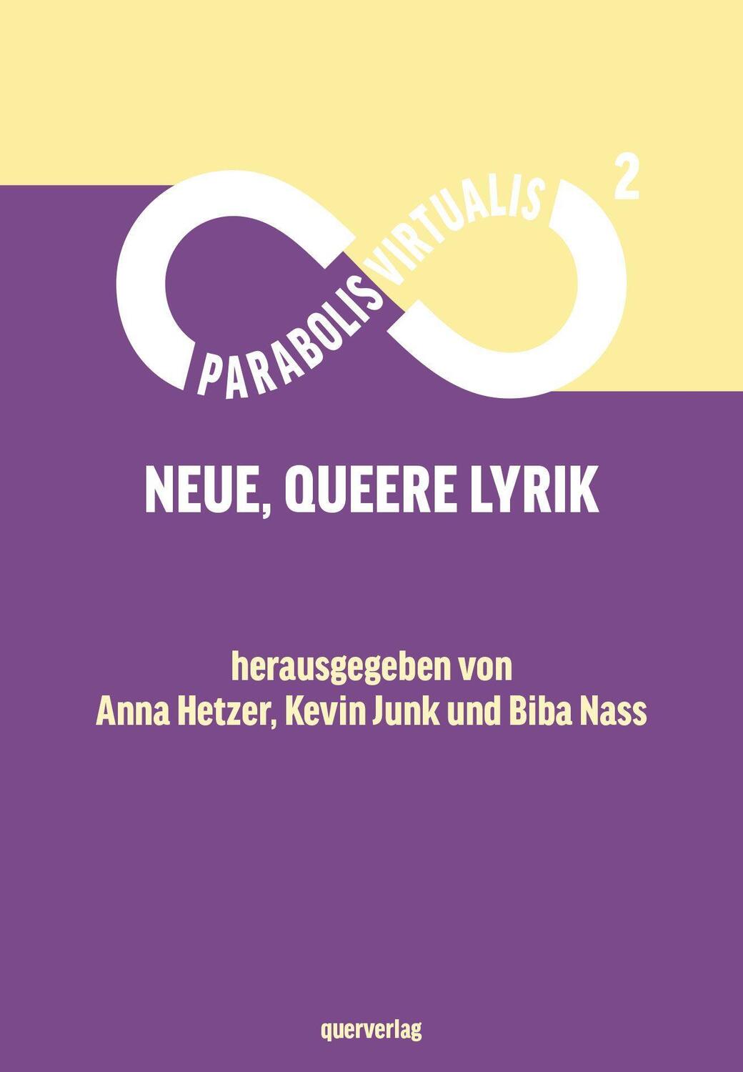Cover: 9783896563231 | Parabolis Virtualis 2 | Neue, queere Lyrik | Anna Hetzer (u. a.)