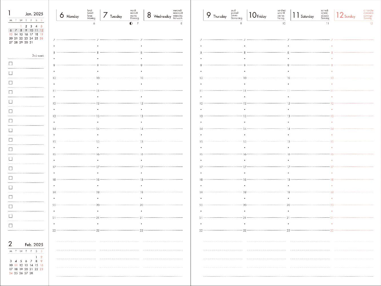 Bild: 4550045128246 | MARK'S 2024/2025 Taschenkalender B6 vertikal, Flower Pattern, Turqoise