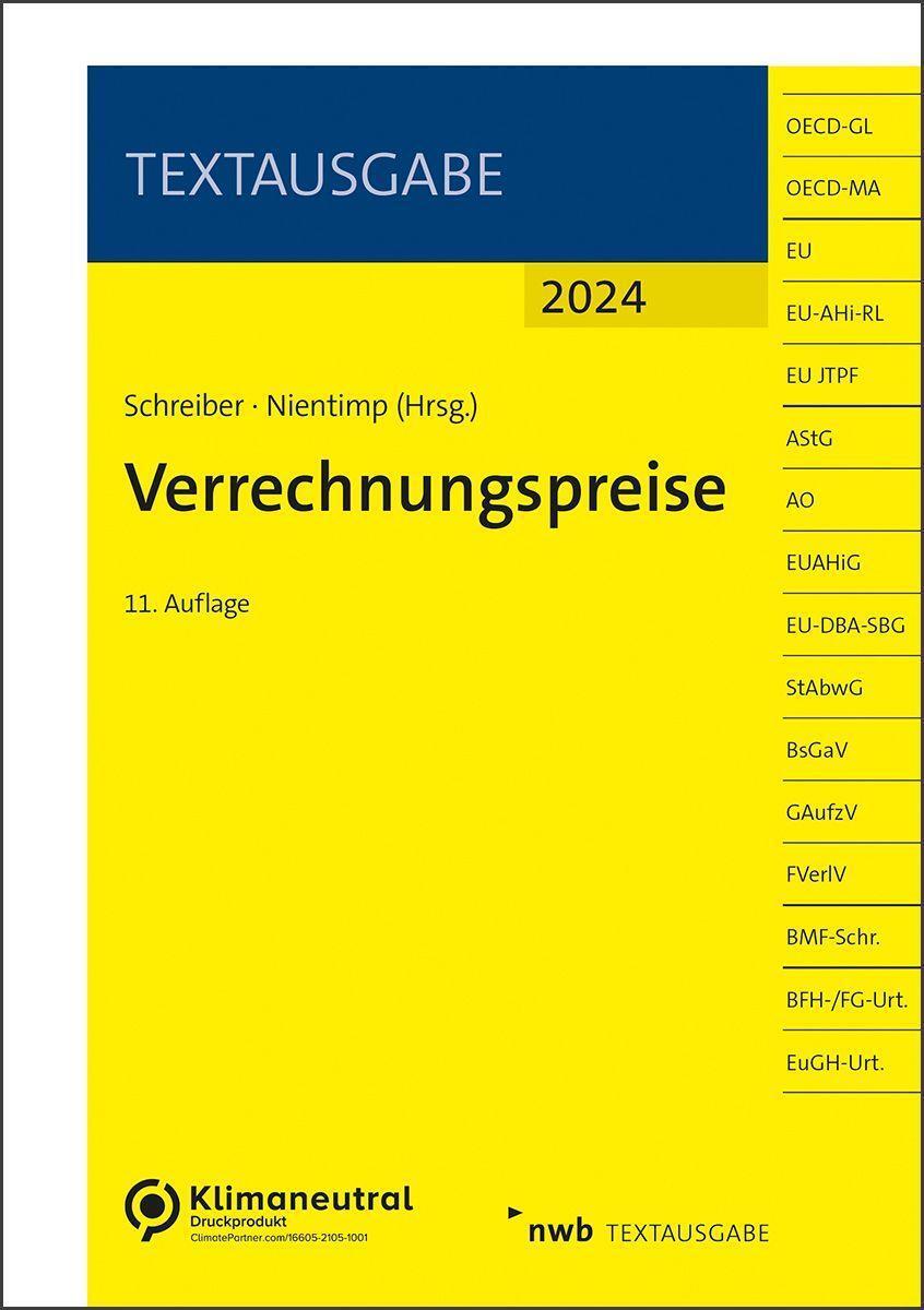 Cover: 9783482684913 | Verrechnungspreise | Rolf Schreiber (u. a.) | Bundle | Textausgabe