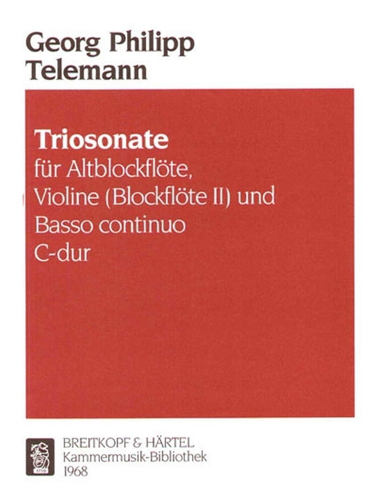Cover: 9790004500453 | Triosonate C-dur | Stimmensatz | Georg Philipp Telemann | Buch