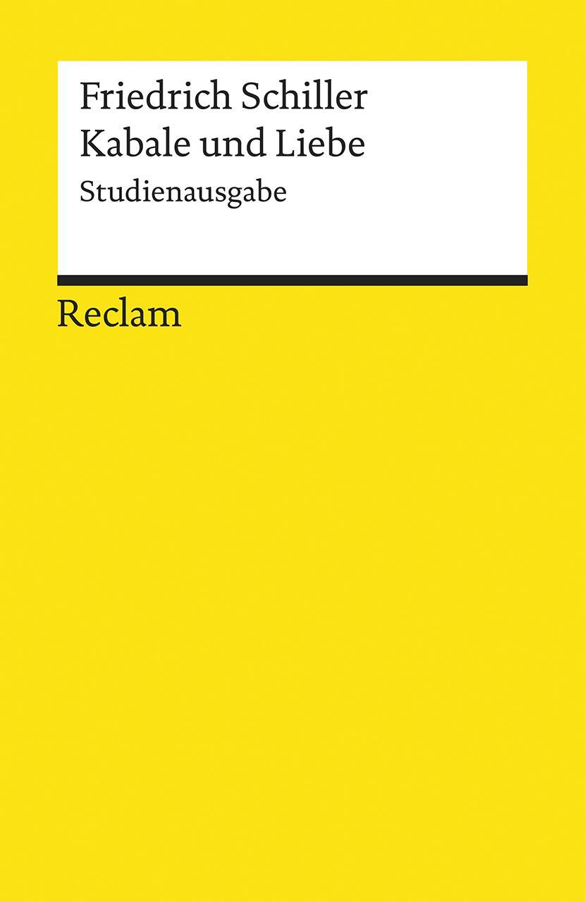 Cover: 9783150194614 | Kabale und Liebe | Studienausgabe | Friedrich Schiller | Taschenbuch