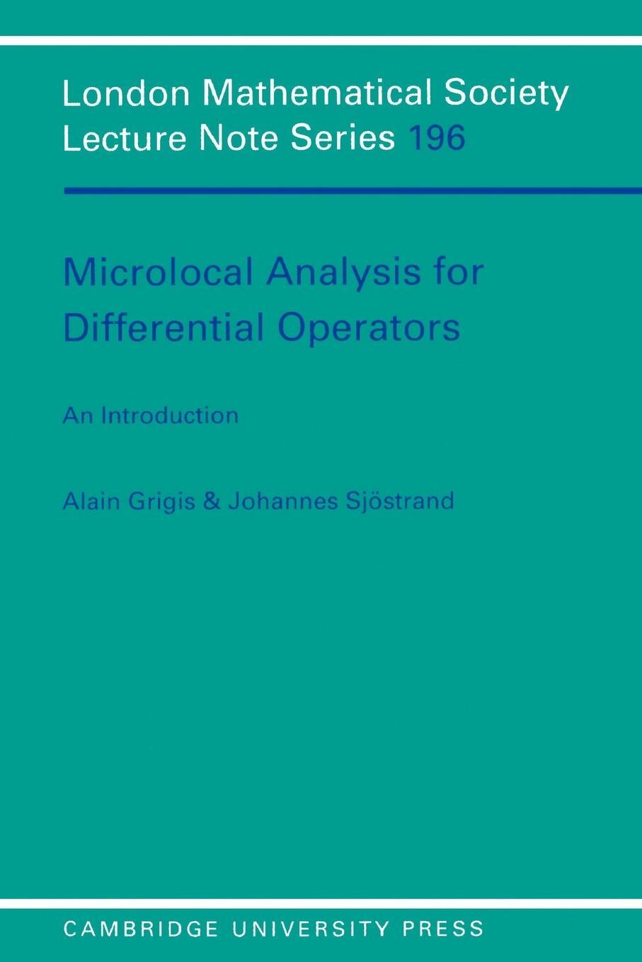 Cover: 9780521449861 | Microlocal Analysis for Differential Operators | An Introduction