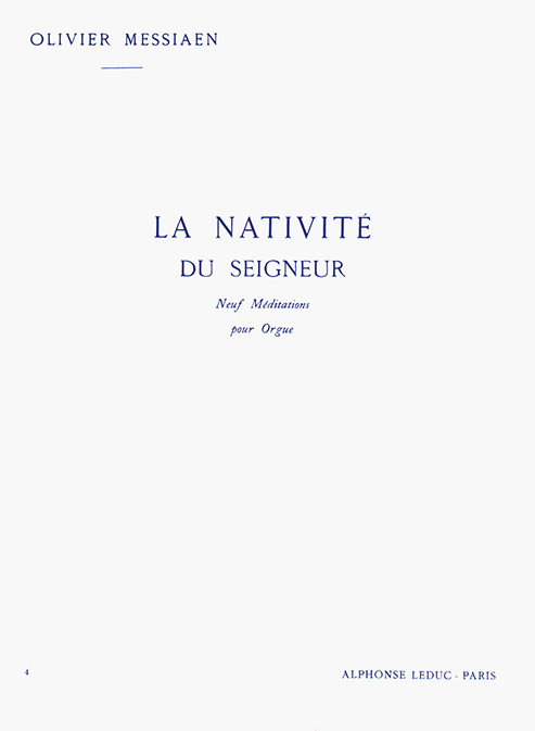 Cover: 9790046192746 | La nativité du Seigneur vol.4 9 meditations pour orgue | Messiaen