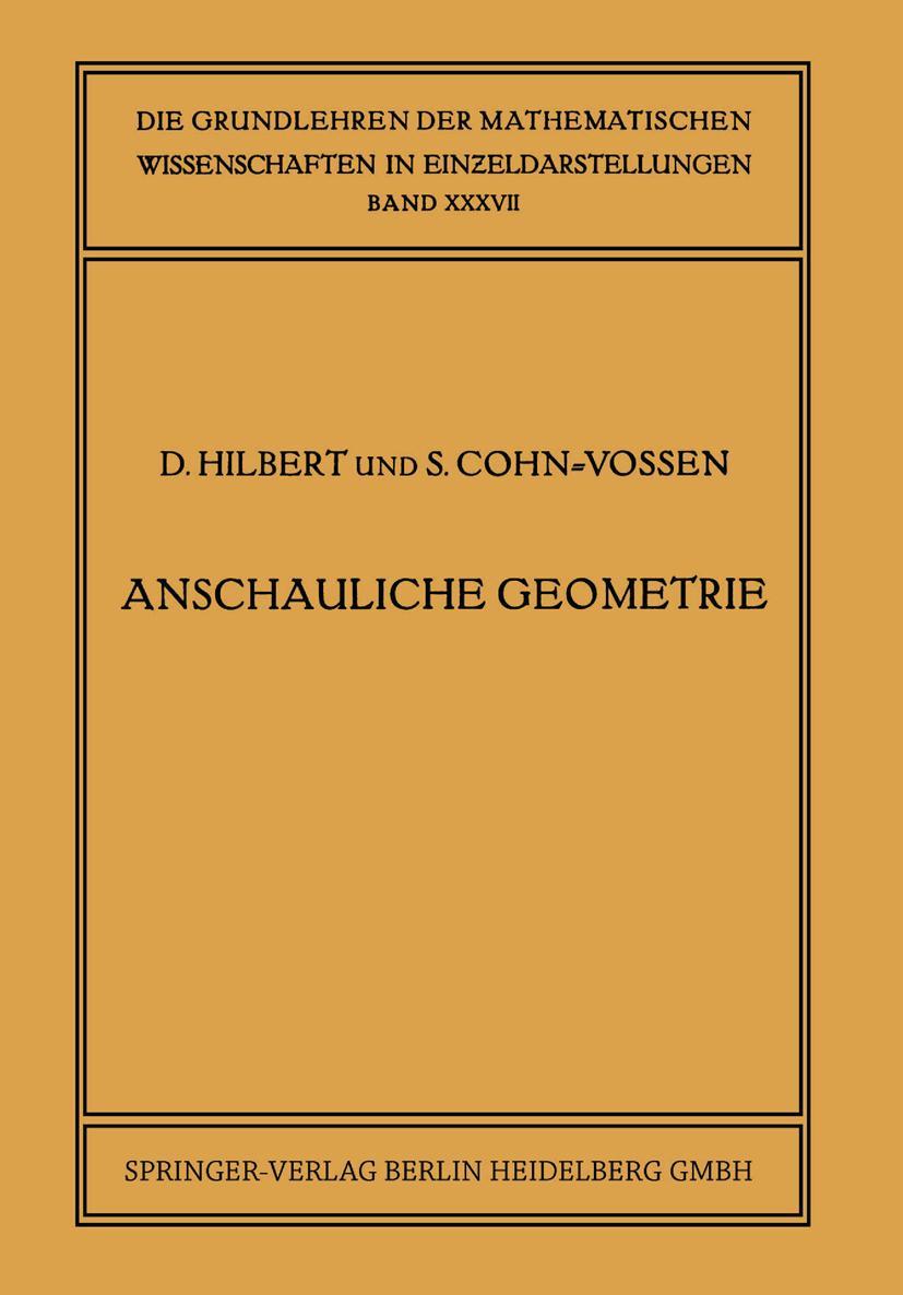 Cover: 9783662358559 | Anschauliche Geometrie | Stefan Cohn-Vossen (u. a.) | Taschenbuch