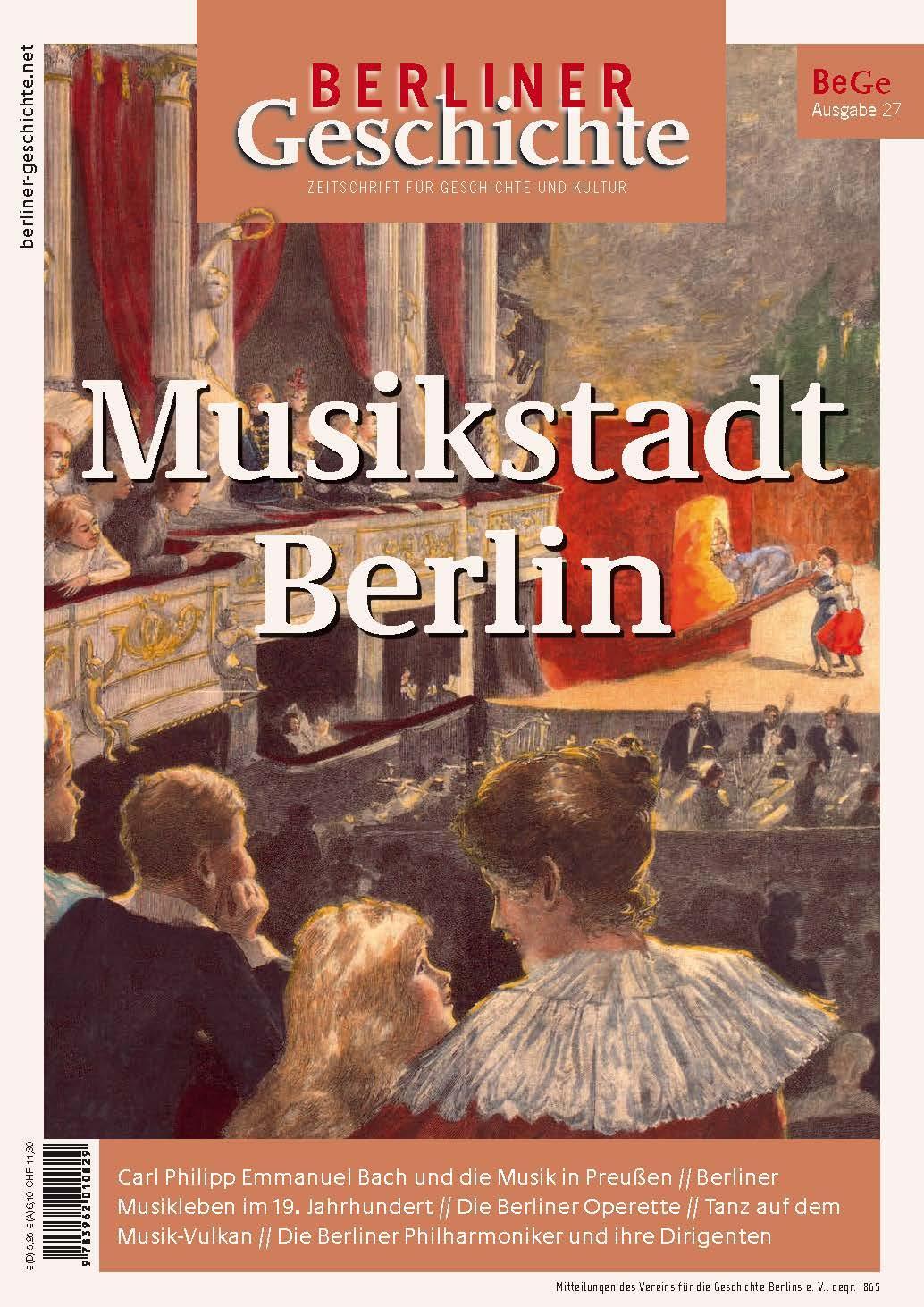 Cover: 9783962010829 | Berliner Geschichte - Zeitschrift für Geschichte und Kultur | V.