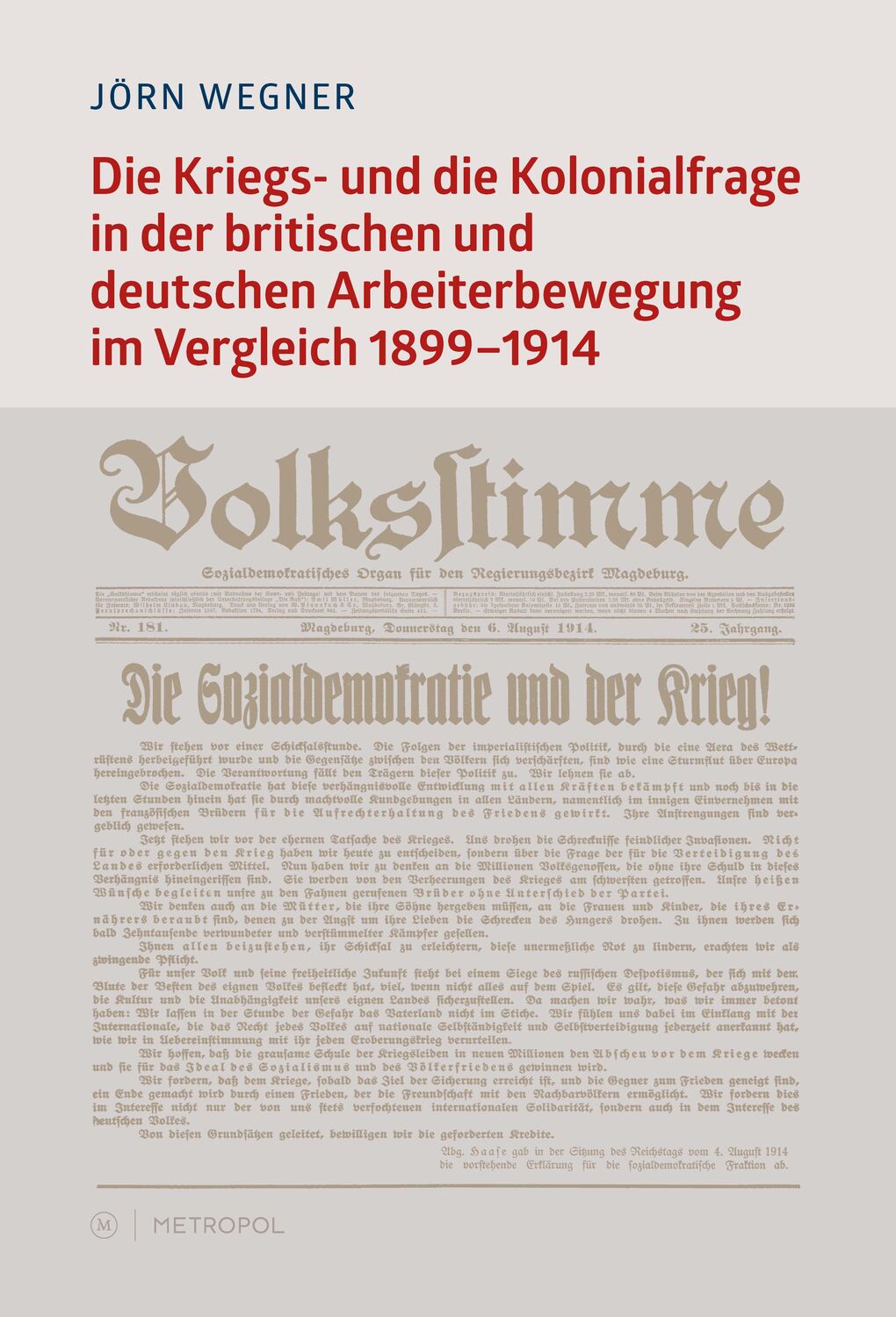 Cover: 9783863311889 | Die Kriegs- und die Kolonialfrage in der britischen und deutschen...
