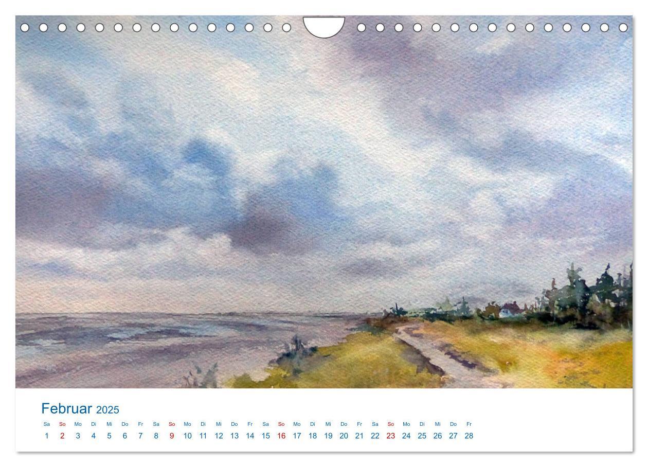 Bild: 9783457146620 | Föhr - Aquarelle (Wandkalender 2025 DIN A4 quer), CALVENDO...