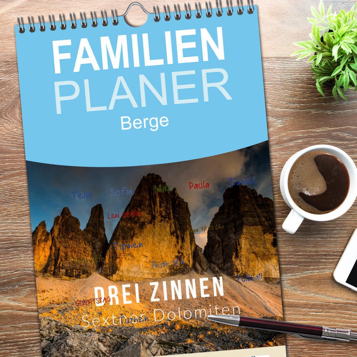 Bild: 9783457107454 | Familienplaner 2025 - Drei Zinnen. Sextner Dolomiten mit 5 Spalten...