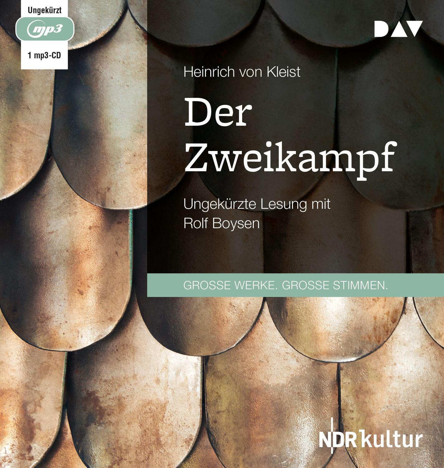 Cover: 9783742422224 | Der Zweikampf | Ungekürzte Lesung | Heinrich Von Kleist | MP3 | 2022