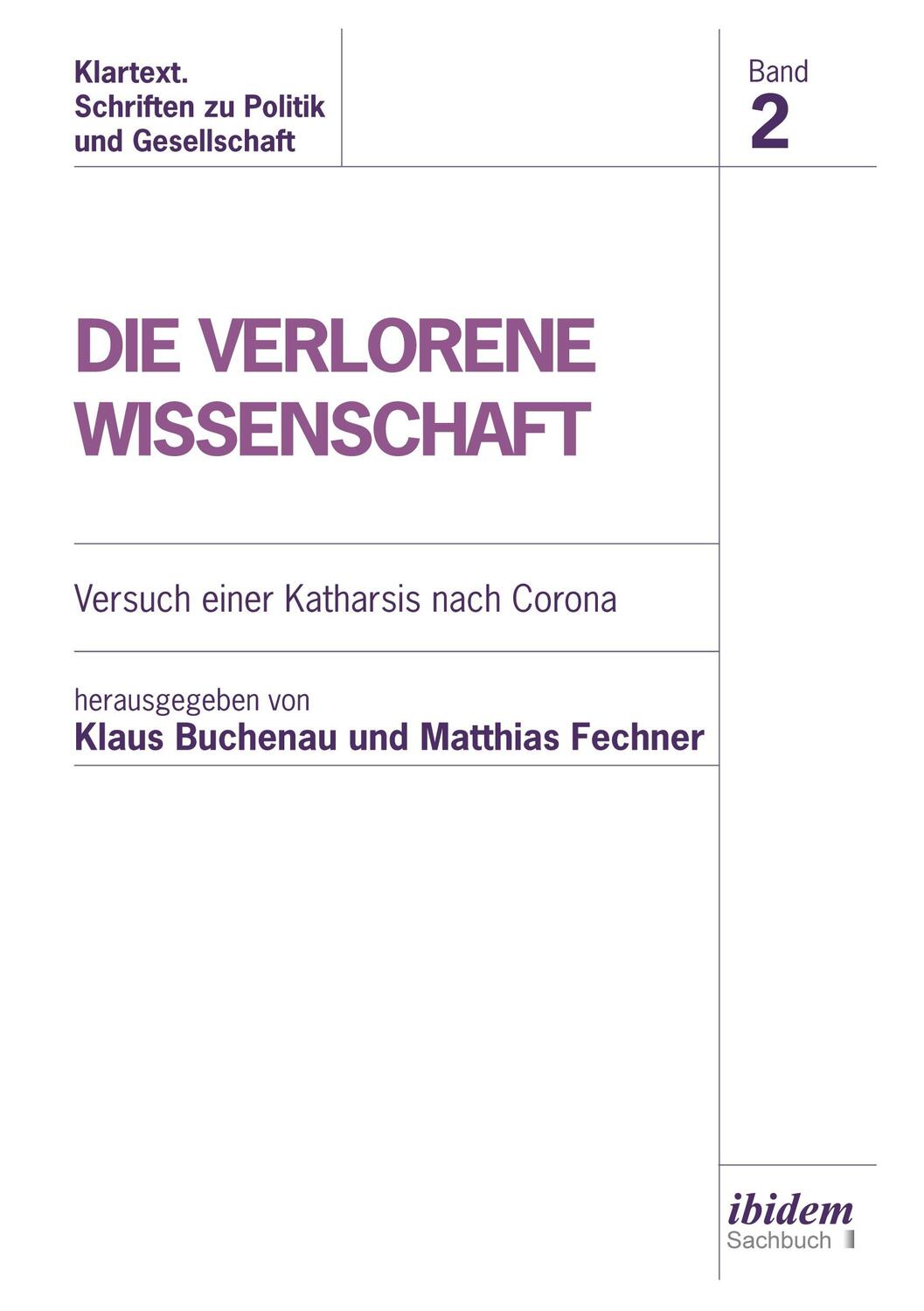 Cover: 9783838219226 | Die Verlorene Wissenschaft | Klaus Fechner Buchenau | Taschenbuch