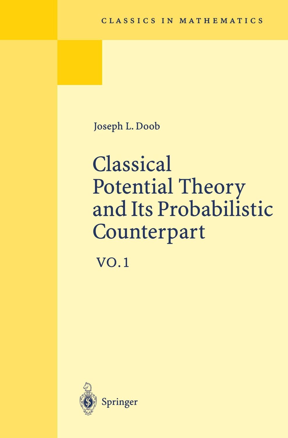 Cover: 9783540412069 | Classical Potential Theory and Its Probabilistic Counterpart | Doob