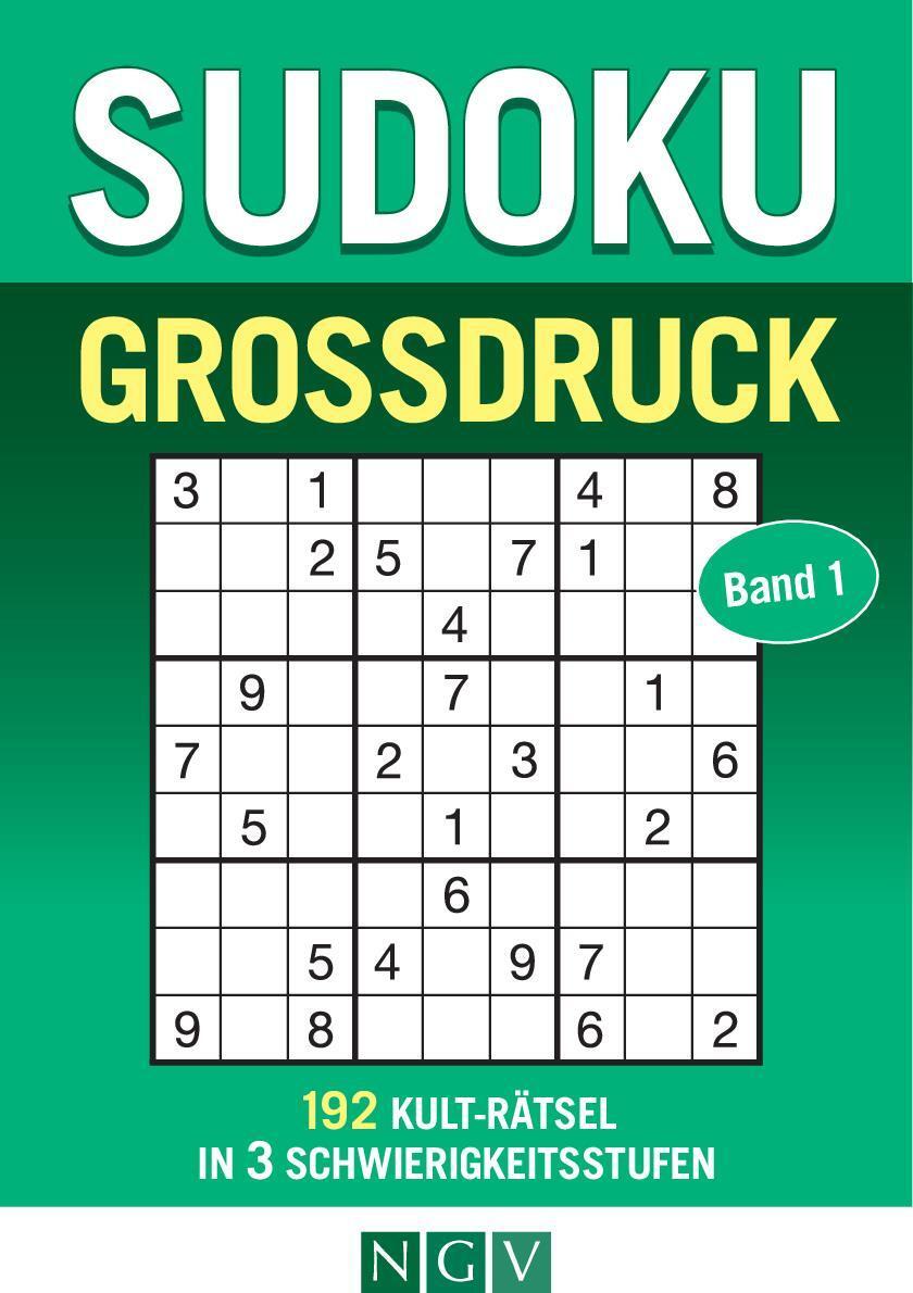 Cover: 9783625195375 | Sudoku Großdruck - Band 1 | 192 Kult-Rätsel in 3 Schwierigkeitsstufen